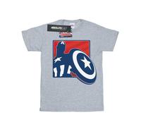 Marvel Mens Avengers Captain America Outline T-Shirt BI5501