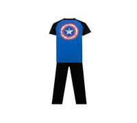 Marvel Men's Avengers Captain America Pyjamas in Black | Size: 2XL Marvel Black 2XL