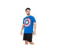 Marvel Men's Avengers Captain America Short Pyjamas in Blue | Size: Small Marvel Blue S