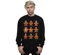 Marvel Men's Avengers Christmas Gingerbread Sweatshirt Black X-Large