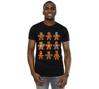 Marvel Men's Avengers Christmas Gingerbread T-Shirt Black XXX-Large