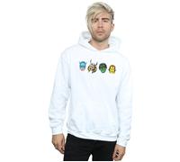 Marvel Men's Avengers Comic Heads Hoodie in White | Size: Small Marvel White S