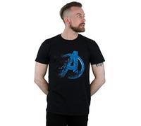 Marvel Men's Avengers Endgame Dusted Logo T-Shirt Black Large