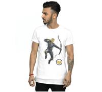 Marvel Men's Avengers Endgame Painted Hawkeye T-Shirt in White | Size: 4XL Marvel White 4XL