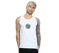 Marvel Men's Avengers Endgame Tony Stark Heart Vest White Large
