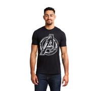 Marvel Men's Avengers Infinity Logo Cotton T-Shirt in Black | Size: Large Marvel Black L