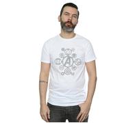 Marvel Men's Avengers Infinity War Distressed Metal Icons T-Shirt in White | Size: Medium Marvel White M