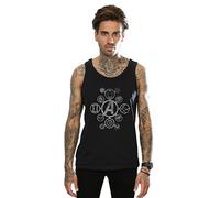 Marvel Men's Avengers Infinity War Distressed Metal Icons Vest Black Large