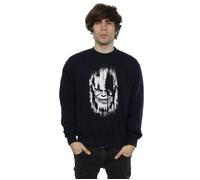 Marvel Men's Avengers Infinity War Thanos Face Sweatshirt in Navy | Size: Medium Marvel Navy M