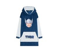 Marvel Oversized Hoodie Blanket for Men and Teenagers Avengers Black Panther Captain America Iron Man - Gifts for Men (Blue/Grey)