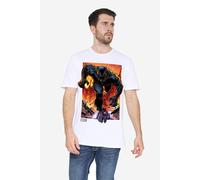 Marvel Men's Black Panther Explosion T-Shirt in White | Size: Medium Marvel White M