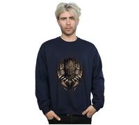 Marvel Men's Black Panther Gold Killmonger Sweatshirt in Navy | Size: Small Marvel Navy S