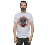 Marvel Men's Black Panther Made in Wakanda Red T-Shirt in Grey | Size: 2XL Marvel Grey 2XL