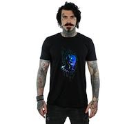Marvel Men's Black Panther Neon Mask T-Shirt Black Medium