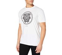 Marvel Men's Black Panther Symbol T-Shirt, White, XX-Large