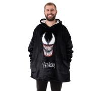 Marvel Mens Black Venom Blanket Hoodie (One Size)