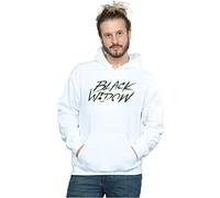 Marvel Men's Black Widow Movie Alt Logo Hoodie White Medium