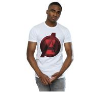 Marvel Men's Black Widow Movie Avengers Logo T-Shirt in White | Size: 5XL Marvel White 5XL