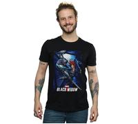 Marvel Men's Black Widow Movie Bridge Battle T-Shirt | Size: 3XL Marvel Black 3XL