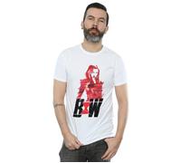 Marvel Men's Black Widow Movie Logo Artwork T-Shirt in White | Size: 3XL Marvel White 3XL