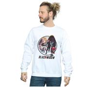 Marvel Men's Black Widow Movie Vintage Circle Sweatshirt in White | Size: 2XL Marvel White 2XL