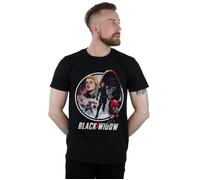 Marvel Men's Black Widow Movie Vintage Circle T-Shirt | Size: 5XL Marvel Black 5XL