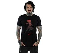 Marvel Men's Black Widow Silhouette T-Shirt Black X-Large