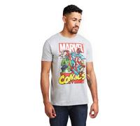Marvel Men's Call Out Cotton T-Shirt Grey | Size: Large Marvel Grey L