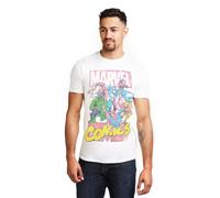 Marvel Men's Call out Cotton T-Shirt White | Size: 2XL Marvel White 2XL