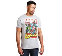 Marvel Men's Call Out T Shirt, Grey (Sport Grey Spo), S UK