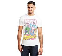 Marvel Men's Call Out T Shirt, White (White White), XXL UK