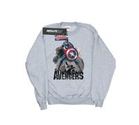 Marvel Mens Captain America Action Pose Sweatshirt BI9558