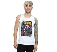Marvel Men's Captain America Album Issue Cover Vest White XX-Large