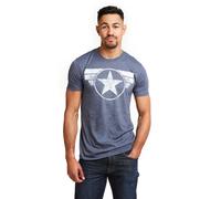 Marvel Men's Captain America Cap Logo Cotton T-Shirt in Navy | Size: Small Marvel Navy S