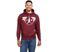 Marvel Men's Captain America Cap Logo Hoodie, Burgundy Red, XXL UK