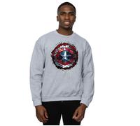 Marvel Men's Captain America Civil War Hex Shield Sweatshirt in Grey | Size: 2XL Marvel Grey 2XL