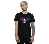 Marvel Men's Captain America Civil War Team Cap T-Shirt in Black | Size: XL Marvel Black XL