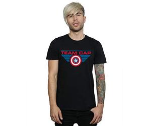 Marvel Men's Captain America Civil War Team Cap T-Shirt Large Black
