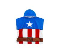 Marvel Men's Captain America Hooded Towel Poncho in Blue Marvel Blue One Size