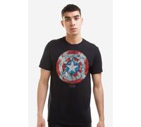 Marvel Men's Captain America Shield Sketch T-Shirt in Black | Size: Large Marvel Black L
