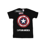 Marvel Mens Captain America Shield Text T-Shirt