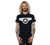 Marvel Men's Captain America Super Soldier T-Shirt Medium Deep Navy