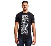 Marvel Men's Captain America Vertical T-Shirt, Black, Xx-Large