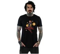 Marvel Men's Captain Carol Danvers T-Shirt in Black | Size: 5XL Marvel Black 5XL
