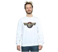 Marvel Men's Captain Chest Emblem Sweatshirt in White | Size: 5XL Marvel White 5XL