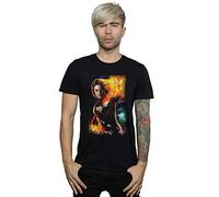 Marvel Men's Captain Marvel Galactic Shine T-Shirt Black XXX-Large