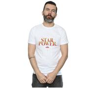 Marvel Men's Captain Star Power T-Shirt in White | Size: XL Marvel White XL