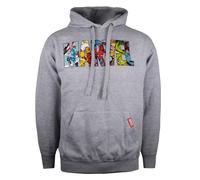 Marvel Mens Characters Logo Hoodie (Sports Grey) - Light Grey - Size 2XL