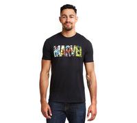 Marvel Men's Comic Strip Logo Cotton T-Shirt Black | Size: XL Marvel Black XL