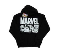 (M, Black) Marvel Mens Comics Action Tiles Hoodie